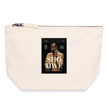 Black_and_White_Fashion_Magazine_Cover - Pochette zippée en toile 18 x 19 cm - blanc naturel - Devant