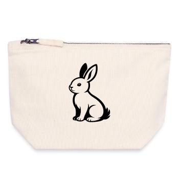 Hare - Canvas Zip Pouch 18 x 19 cm - nature - Front