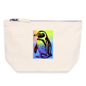 penguin - Canvas Zip Pouch 18 x 19 cm - nature - Front