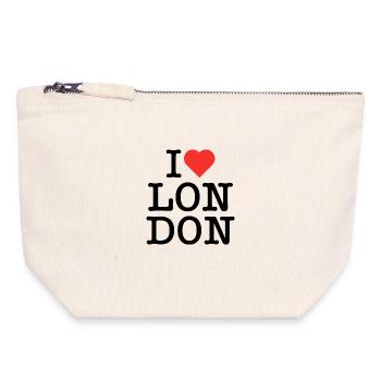I Heart Art Red Typography - Canvas Zip Pouch 18 x 19 cm - nature - Front