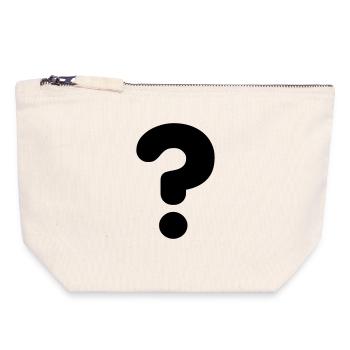 Image question mark # - Canvas Zip Pouch 18 x 19 cm - nature - Front