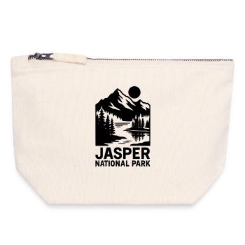 Parc national Jasper - Pochette zippée en toile 18 x 19 cm - blanc naturel - Devant