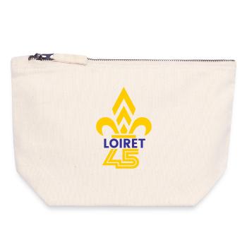 Fleur de Lys Loiret 45 - Canvas Reißverschluss-Täschchen (18 x 19 cm) - Naturweiß - Vorne