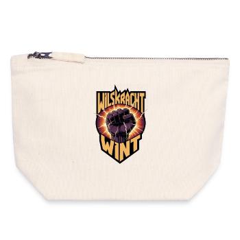 Willpower wins - Canvas Zip Pouch 18 x 19 cm - nature - Front
