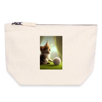 Baby Cat - Canvas Zip Pouch 18 x 19 cm - nature - Front