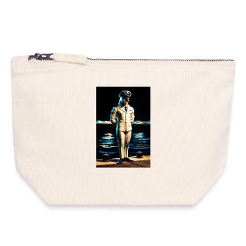 Marine Humanoid Dolphin - Canvas Zip Pouch 18 x 19 cm - nature - Front