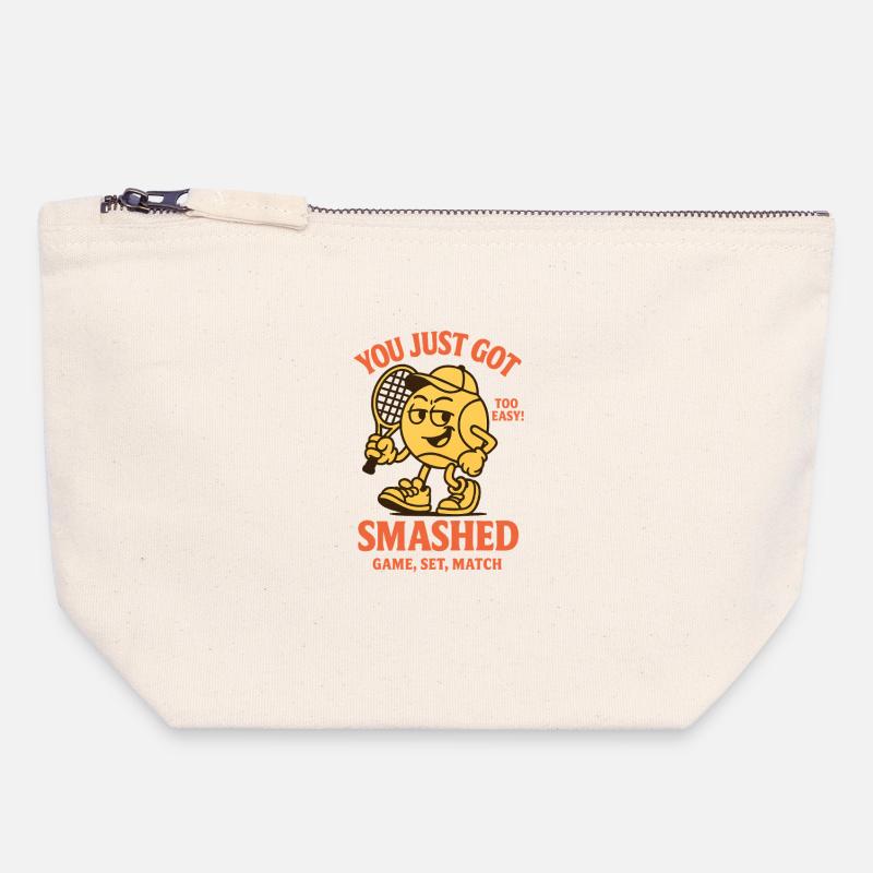 YOU JUST GOT SMASHED - Canvas Zip Pouch 18 x 19 cm - nature