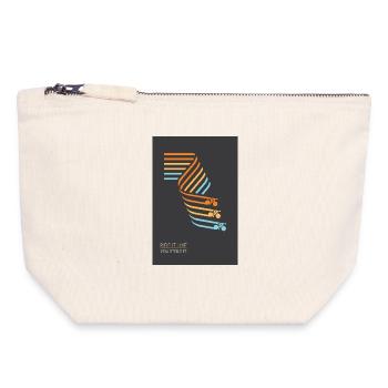 Roulez comme si vous l’aviez volé – Bike Design - Pochette zippée en toile 18 x 19 cm - blanc naturel - Devant