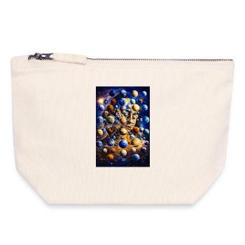 Cosmic Planet Portrait - Canvas Zip Pouch 18 x 19 cm - nature - Front