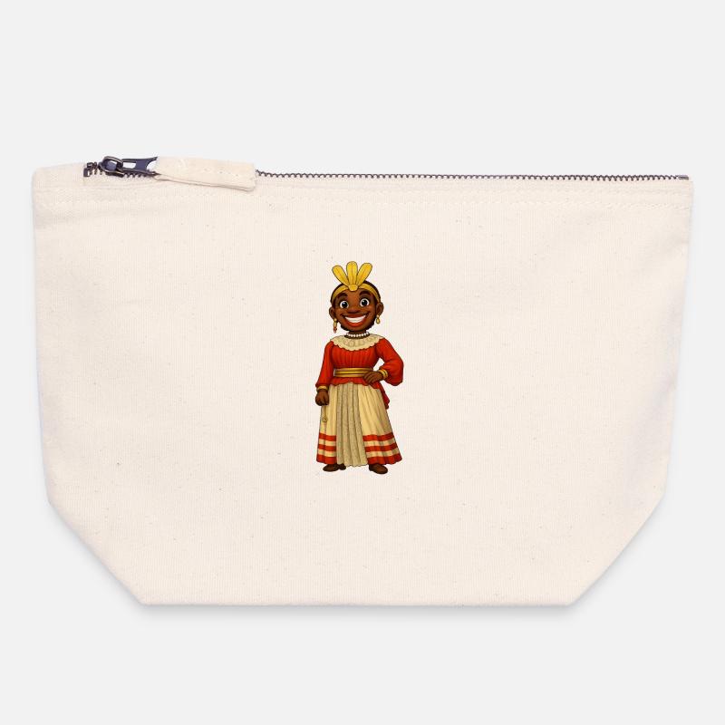 Giant Braulia - Canvas Zip Pouch 18 x 19 cm - nature