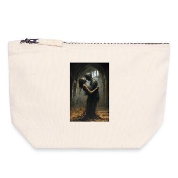Love hug in the ruin - Canvas Zip Pouch 18 x 19 cm - nature - Front