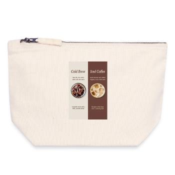 Cold Brew vs Iced Coffee Poster - Canvas Zip Pouch 18 x 19 cm - nature - Front