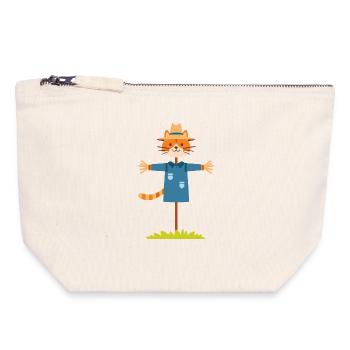 Scarecrow Cat - Canvas Zip Pouch 18 x 19 cm - nature - Front