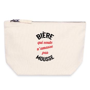 Rolling beer doesn't build foam - Canvas Zip Pouch 18 x 19 cm - nature - Front
