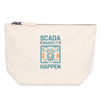  SCADA Makes It Happen Automatisierung Technik - Canvas Reißverschluss-Täschchen (18 x 19 cm) - Naturweiß - Vorne