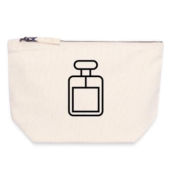 flacon de parfum - Pochette zippée en toile 18 x 19 cm - blanc naturel - Devant