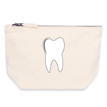molar tooth - Canvas Zip Pouch 18 x 19 cm - nature - Front