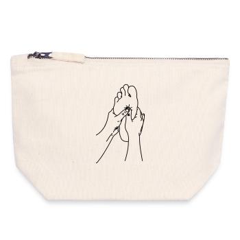 Shiatsu-Massage - Canvas Reißverschluss-Täschchen (18 x 19 cm) - Naturweiß - Vorne