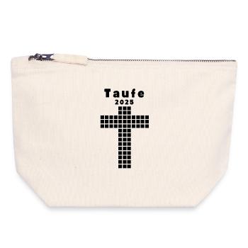 Baptism 2025 Celebrate Cross Mosaic Block Mosaic Cross - Canvas Zip Pouch 18 x 19 cm - nature - Front