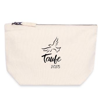 Baptism 2025 Dove taking off Holy Spirit - Canvas Zip Pouch 18 x 19 cm - nature - Front