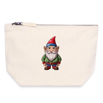 Gnome - Canvas Reißverschluss-Täschchen (18 x 19 cm) - Naturweiß - Vorne