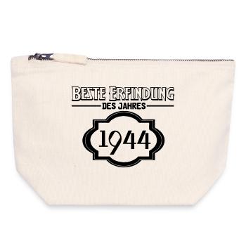 Beste Erfindung des Jahres 1944 Geschenk - Canvas Reißverschluss-Täschchen (18 x 19 cm) - Naturweiß - Vorne