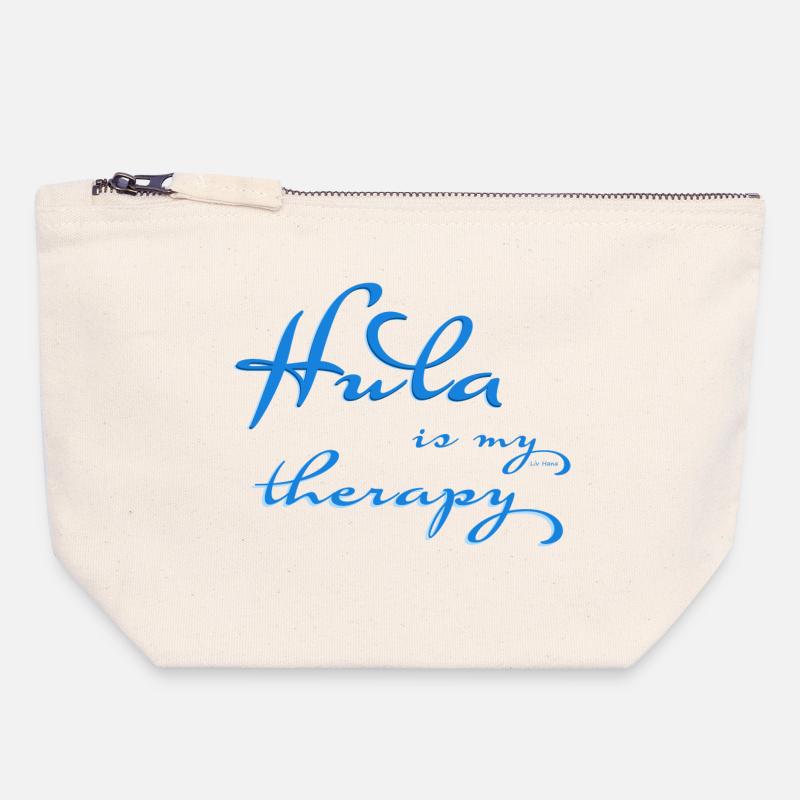 Hula is my therapy - Canvas Zip Pouch 18 x 19 cm - nature