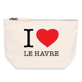 I LOVE LE HAVRE - Canvas Zip Pouch 18 x 19 cm - nature - Front