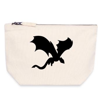 Mythical Dragon's Shadow - Canvas Zip Pouch 18 x 19 cm - nature - Front