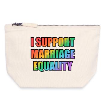 I Support Marriage Equality - Canvas Zip Pouch 18 x 19 cm - nature - Front