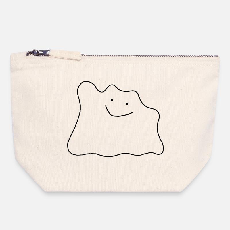 Friendly blob - Canvas Reißverschluss-Täschchen (18 x 19 cm) - Naturweiß