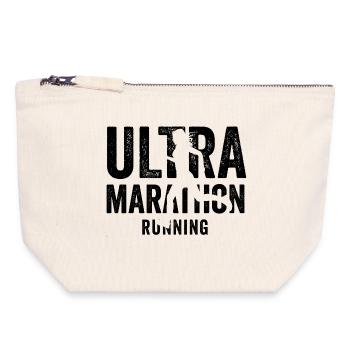 Ultra-Marathon-Lauf - Canvas Reißverschluss-Täschchen (18 x 19 cm) - Naturweiß - Vorne