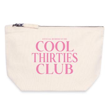 30th Birthday Member Of The Cool Thirties Club - Canvas Zip Pouch 18 x 19 cm - nature - Front