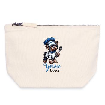Yorkshire terrier cook - Canvas Zip Pouch 18 x 19 cm - nature - Front