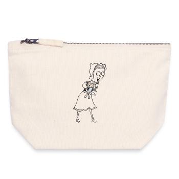 SERBSKA JANKA - contour - - Canvas Zip Pouch 18 x 19 cm - nature - Front