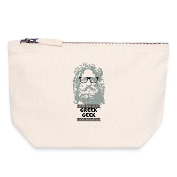 Greek Geek - Canvas Zip Pouch 18 x 19 cm - nature - Front