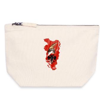 Albania - Canvas Zip Pouch 18 x 19 cm - nature - Front