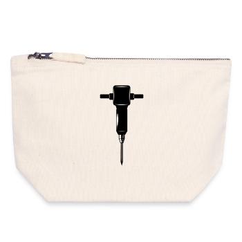 Krikhamer or jack hammer - Canvas Zip Pouch 18 x 19 cm - nature - Front
