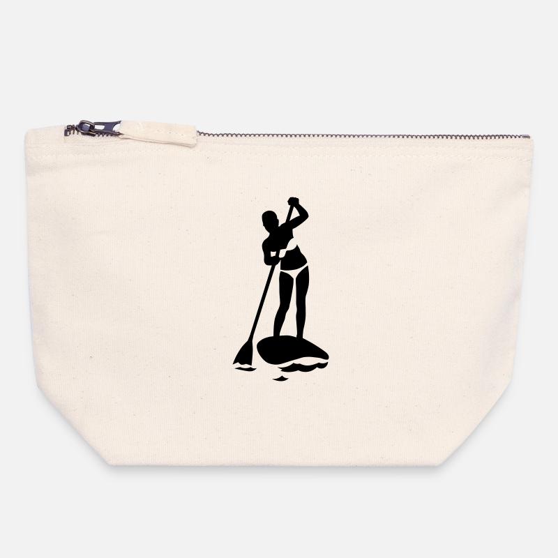Planche de SUP - Pochette zippée en toile 18 x 19 cm - blanc naturel