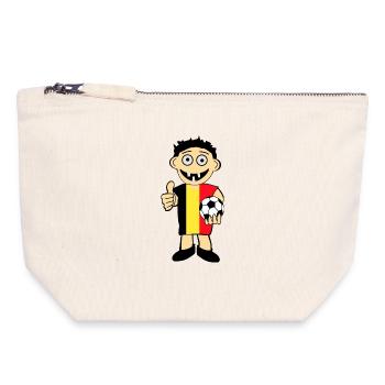 Belgischer Junge - Canvas Reißverschluss-Täschchen (18 x 19 cm) - Naturweiß - Vorne