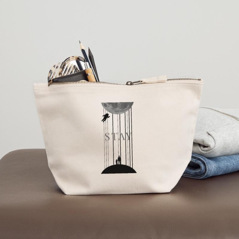 Space Interstellar with Morse Code Stay Canvas Zip Pouch 18 x 19 cm