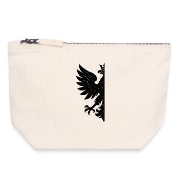 Polen Polska Adler Flagge Fahne schwarz Geschenk - Canvas Reißverschluss-Täschchen (18 x 19 cm) - Naturweiß - Vorne