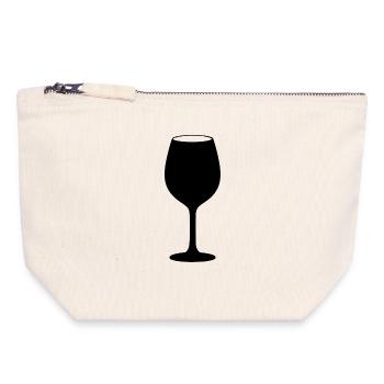 Wine Wine Glass Red Wine Drinker Gift - Canvas Zip Pouch 18 x 19 cm - nature - Front