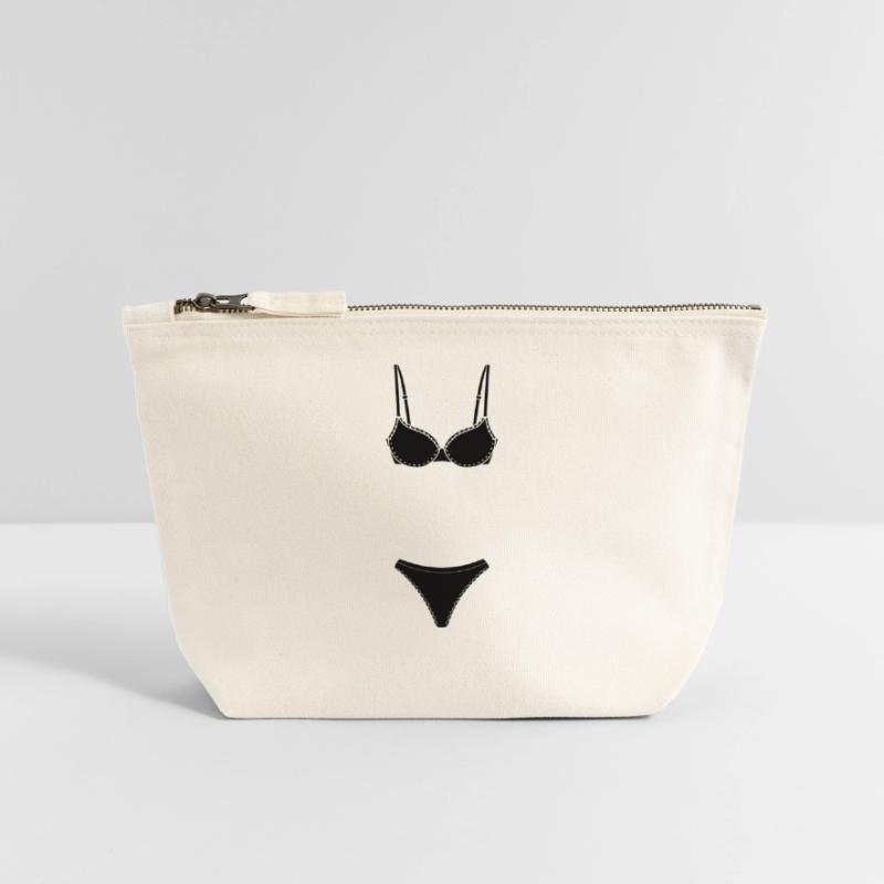 Dessous- oder Bekini-Logo für Geschäft oder Marktstand Canvas Reißverschluss-Täschchen (18 x 19 cm)