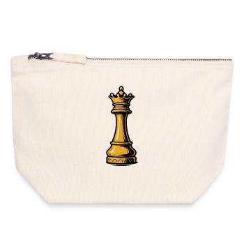Checkers - Canvas Zip Pouch 18 x 19 cm - nature - Front
