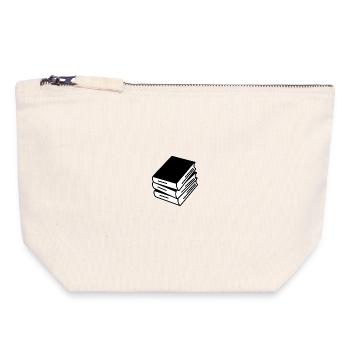 Stack of books - Canvas Zip Pouch 18 x 19 cm - nature - Front