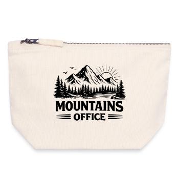 Mountains Office Mountain Lovers Adventure - Pochette zippée en toile 18 x 19 cm - blanc naturel - Devant
