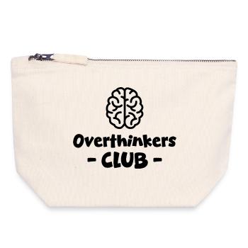 Overthinkers Club black - Canvas Zip Pouch 18 x 19 cm - nature - Front