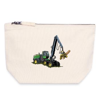 Harvester, Timber Harvester - Canvas Zip Pouch 18 x 19 cm - nature - Front
