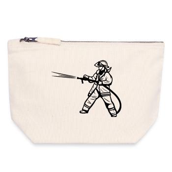 Fireman - Canvas Zip Pouch 18 x 19 cm - nature - Front